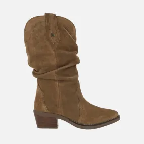 Botas cowboy Teo de piel con caña arrugada