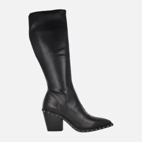 Botas negras Belita con caña elástica y estilo cowboy