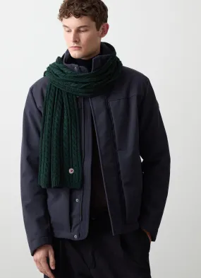 Bufanda unisex en punto de ochos con logo